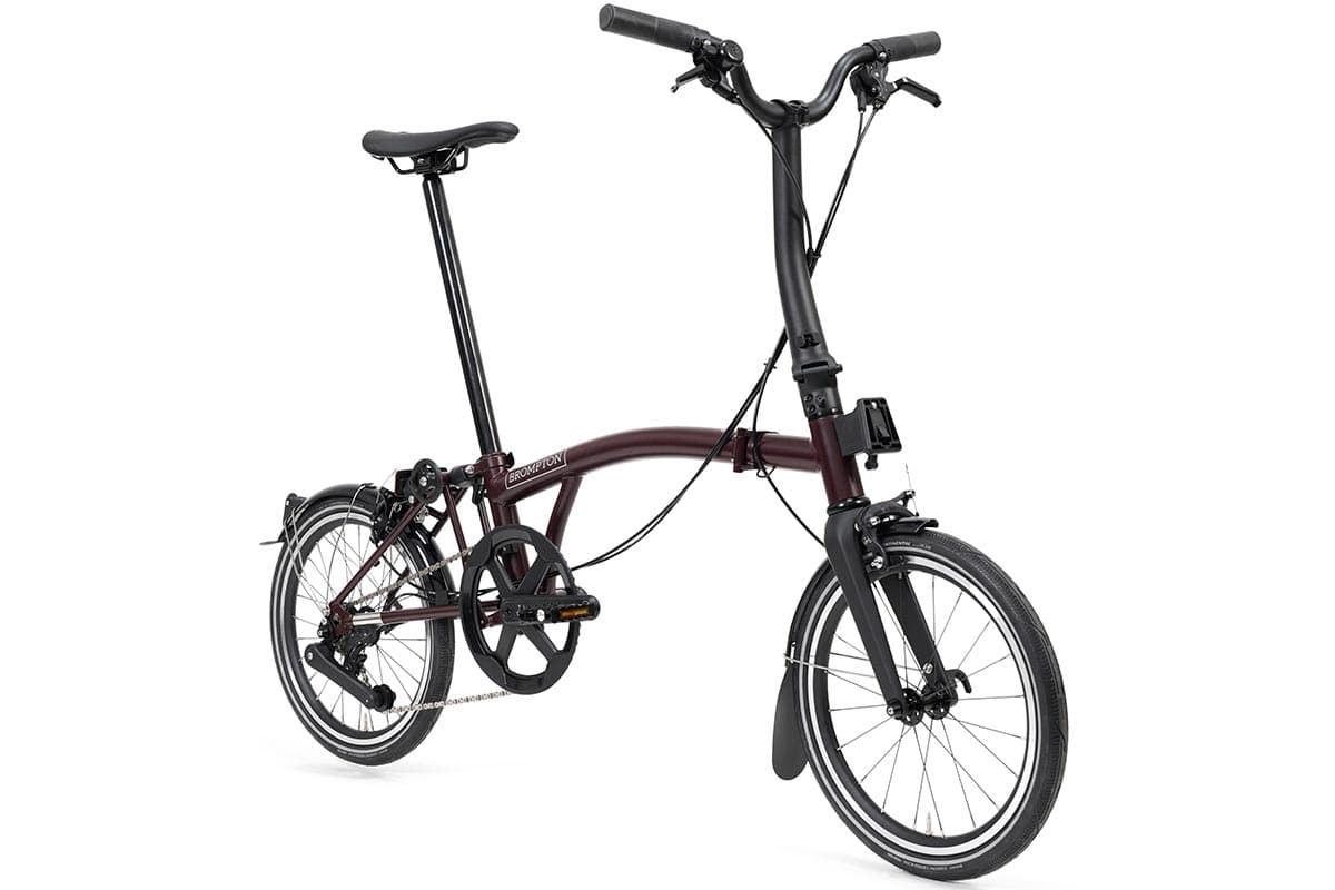 Brompton P Line 4-Speed - Plum Red - image 1